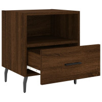 Produktbild för Sängbord 2 st brun ek 40x35x47,5 cm konstruerat trä