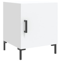 Produktbild för Sängbord vit 40x40x50 cm konstruerat trä