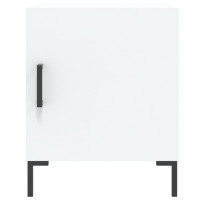 Produktbild för Sängbord vit 40x40x50 cm konstruerat trä