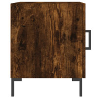 Miniatyr av produktbild för Sängbord rökfärgad ek 40x40x50 cm konstruerat trä