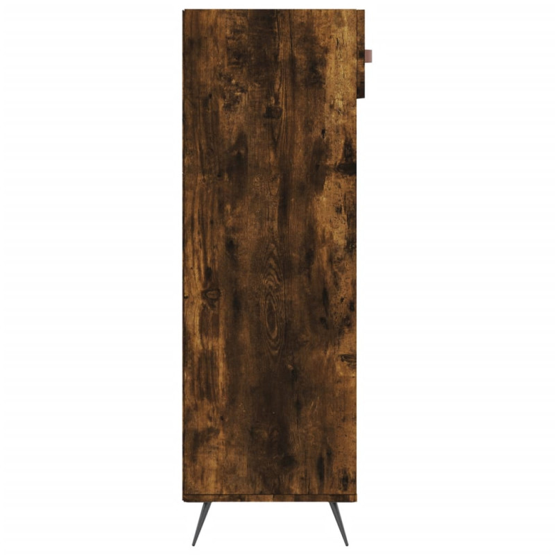 Produktbild för Skohylla rökfärgad ek 60x35x105 cm konstruerat trä