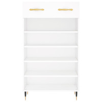 Produktbild för Skohylla vit 60x35x105 cm konstruerat trä