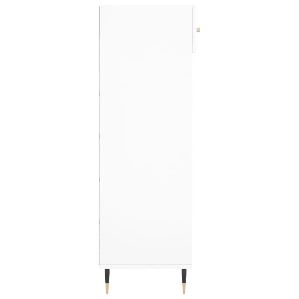 Produktbild för Skohylla vit 60x35x105 cm konstruerat trä