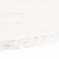Produktbild för Bordsskiva vit 100x50x2,5 cm oval massiv furu