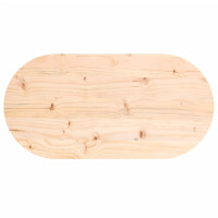 Produktbild för Bordsskiva 80x40x2,5 cm oval massiv furu