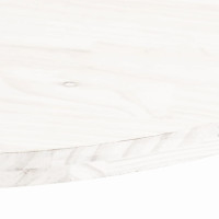 Produktbild för Bordsskiva vit 70x35x2,5 cm oval massiv furu