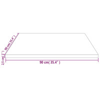 Produktbild för Bordsskiva vit 90x90x2,5 cm massiv furu fyrkantig