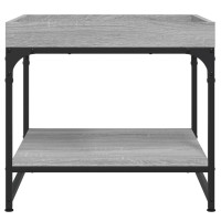 Produktbild för Soffbord grå sonoma 49,5x49,5x45 cm konstruerat trä