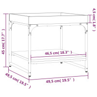 Produktbild för Soffbord grå sonoma 49,5x49,5x45 cm konstruerat trä