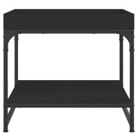 Produktbild för Soffbord svart 49,5x49,5x45 cm konstruerat trä