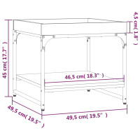 Produktbild för Soffbord svart 49,5x49,5x45 cm konstruerat trä