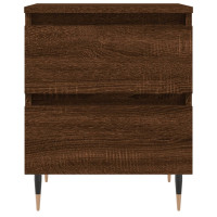 Miniatyr av produktbild för Sängbord 2 st brun ek 40x35x50 cm konstruerat trä