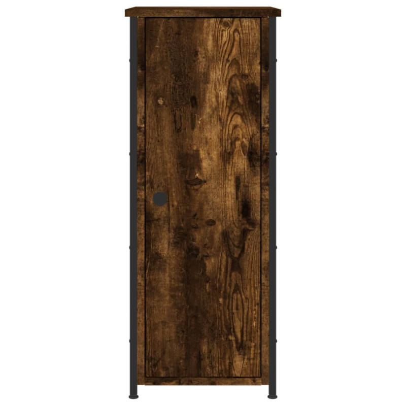 Produktbild för Sängbord rökfärgad ek 32x42x80 cm konstruerat trä