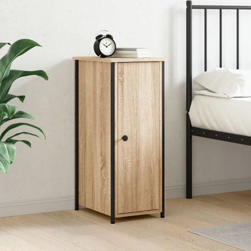 Produktbild för Sängbord sonoma-ek 32x42x80 cm konstruerat trä