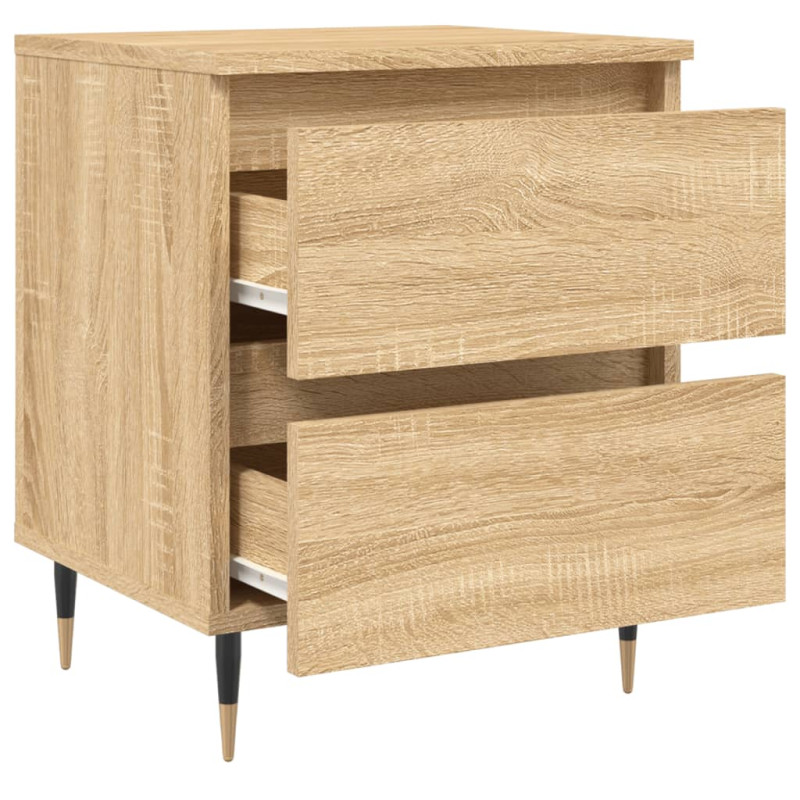 Produktbild för Sängbord 2 st sonoma-ek 40x35x50 cm konstruerat trä