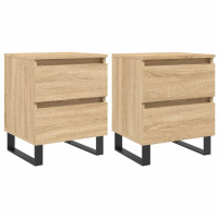 Produktbild för Sängbord 2 st sonoma-ek 40x35x50 cm konstruerat trä