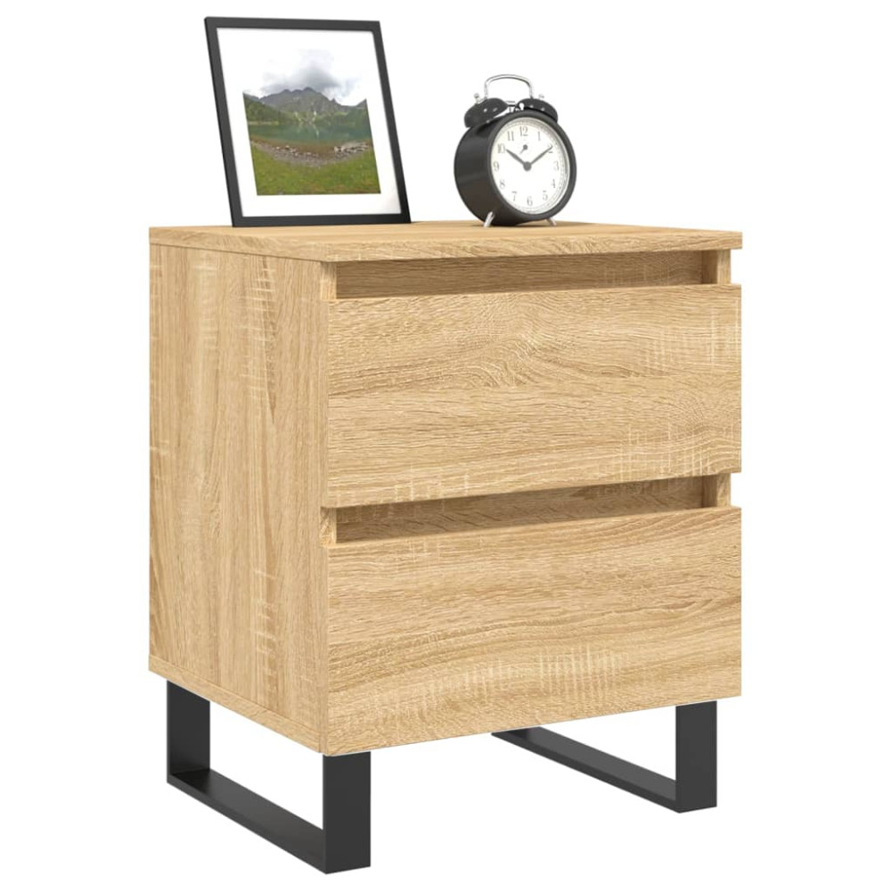 Produktbild för Sängbord 2 st sonoma-ek 40x35x50 cm konstruerat trä