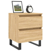 Produktbild för Sängbord 2 st sonoma-ek 40x35x50 cm konstruerat trä