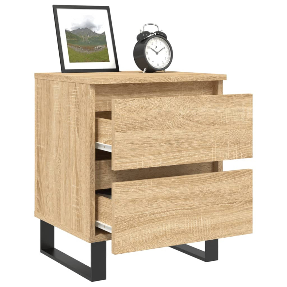 Produktbild för Sängbord 2 st sonoma-ek 40x35x50 cm konstruerat trä