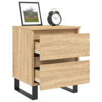 Produktbild för Sängbord 2 st sonoma-ek 40x35x50 cm konstruerat trä