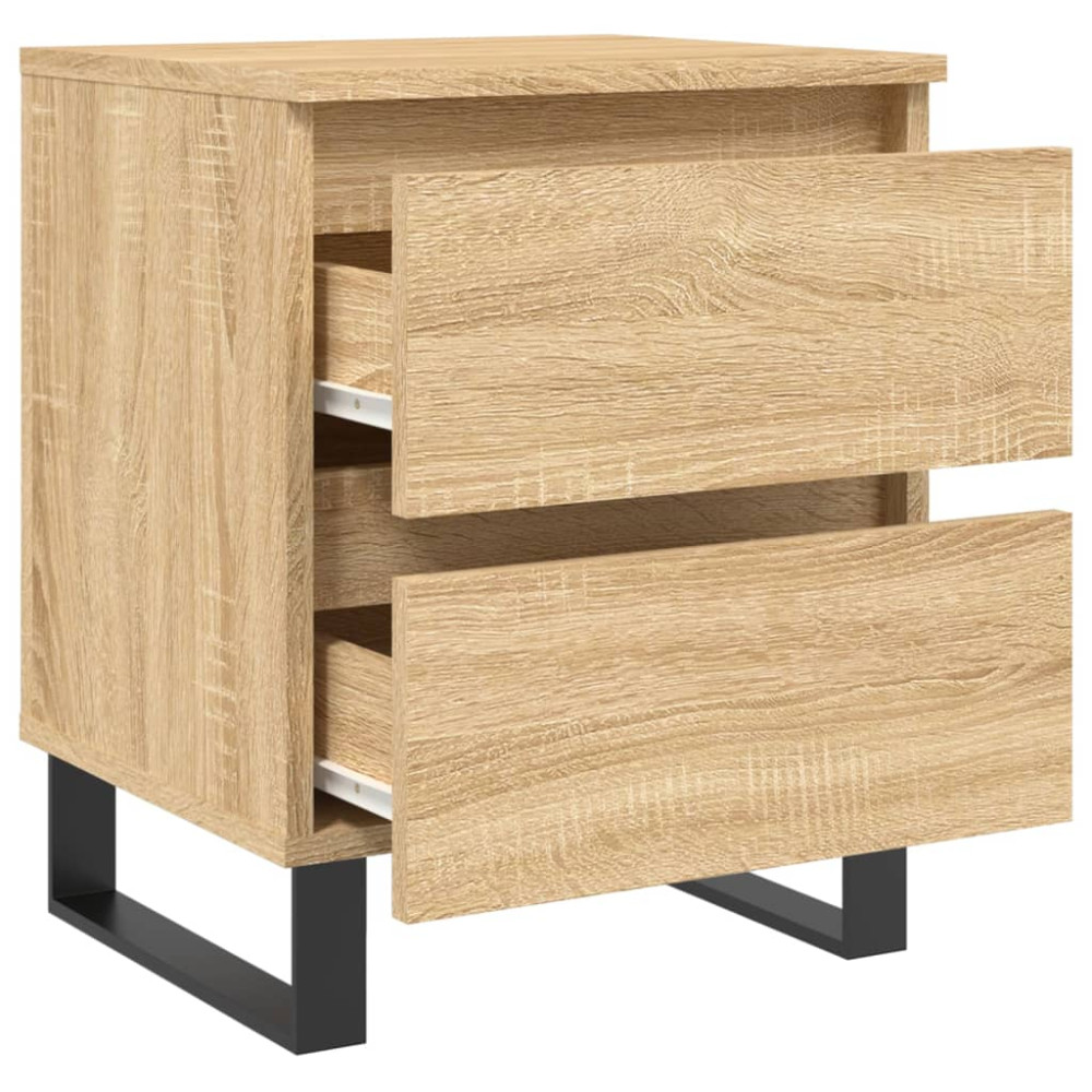 Produktbild för Sängbord 2 st sonoma-ek 40x35x50 cm konstruerat trä