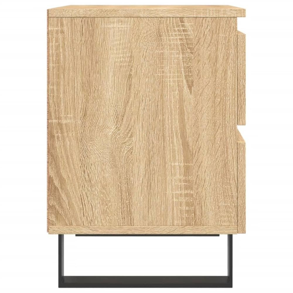 Produktbild för Sängbord 2 st sonoma-ek 40x35x50 cm konstruerat trä