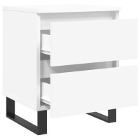 Miniatyr av produktbild för Sängbord 2 st vit 40x35x50 cm konstruerat trä