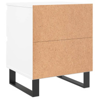 Miniatyr av produktbild för Sängbord 2 st vit 40x35x50 cm konstruerat trä