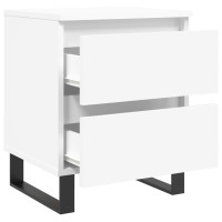 Miniatyr av produktbild för Sängbord vit 40x35x50 cm konstruerat trä