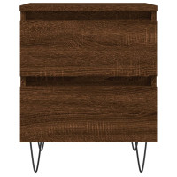 Miniatyr av produktbild för Sängbord brun ek 40x35x50 cm konstruerat trä