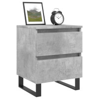 Produktbild för Sängbord 2 st betonggrå 40x35x50 cm konstruerat trä