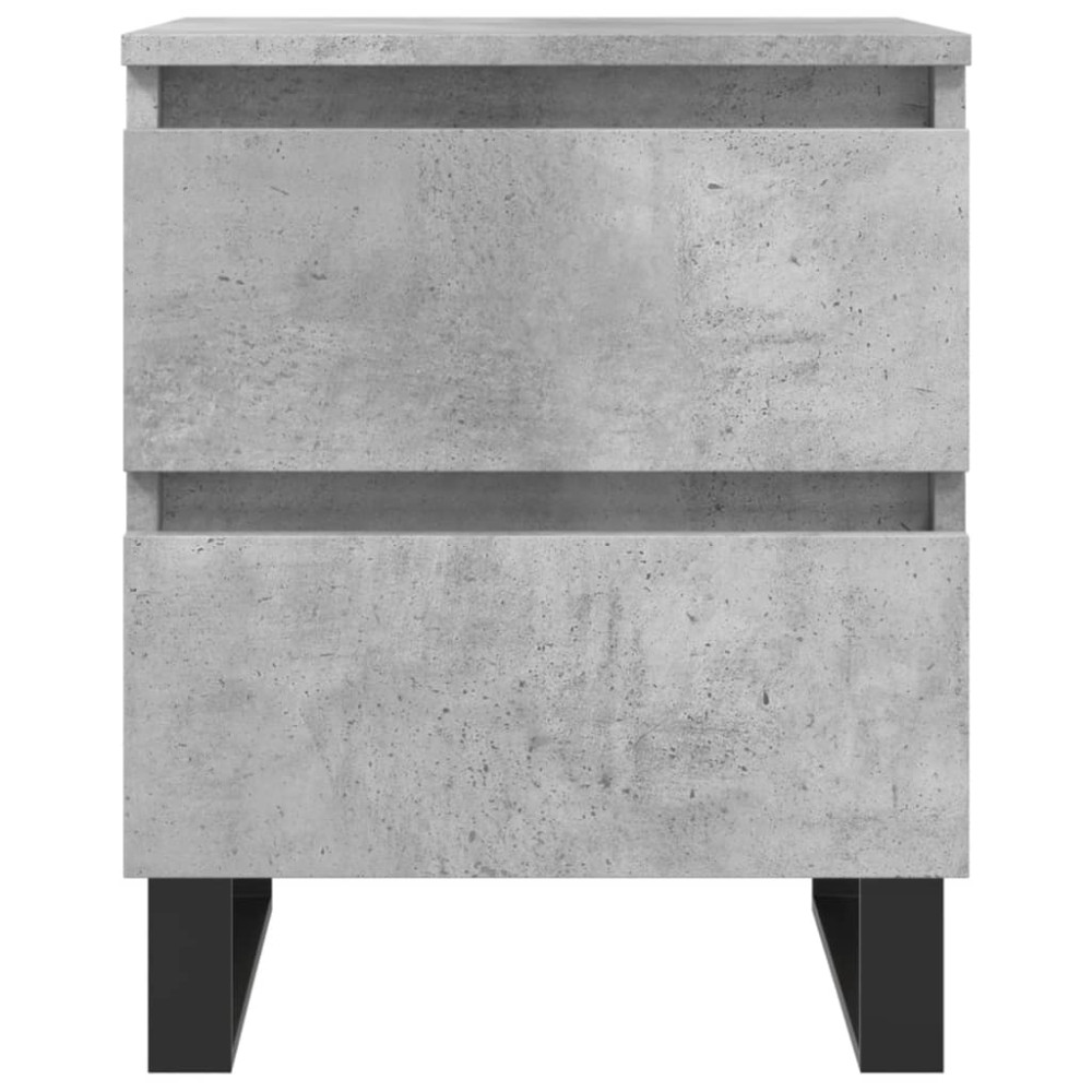 Produktbild för Sängbord 2 st betonggrå 40x35x50 cm konstruerat trä