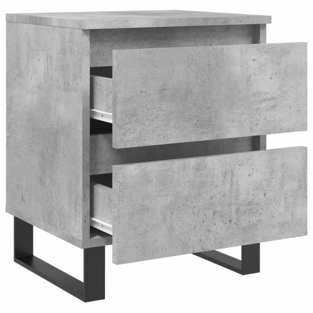 Produktbild för Sängbord 2 st betonggrå 40x35x50 cm konstruerat trä