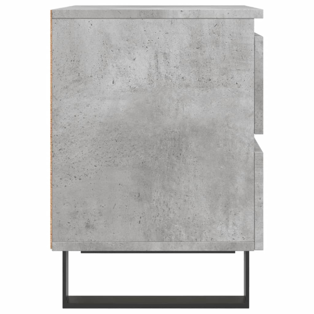 Produktbild för Sängbord 2 st betonggrå 40x35x50 cm konstruerat trä