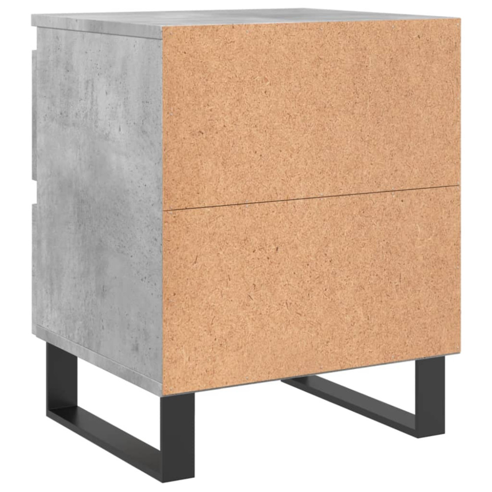 Produktbild för Sängbord 2 st betonggrå 40x35x50 cm konstruerat trä