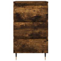 Produktbild för Sängbord 2 st rökfärgad ek 40x35x69 cm konstruerat trä