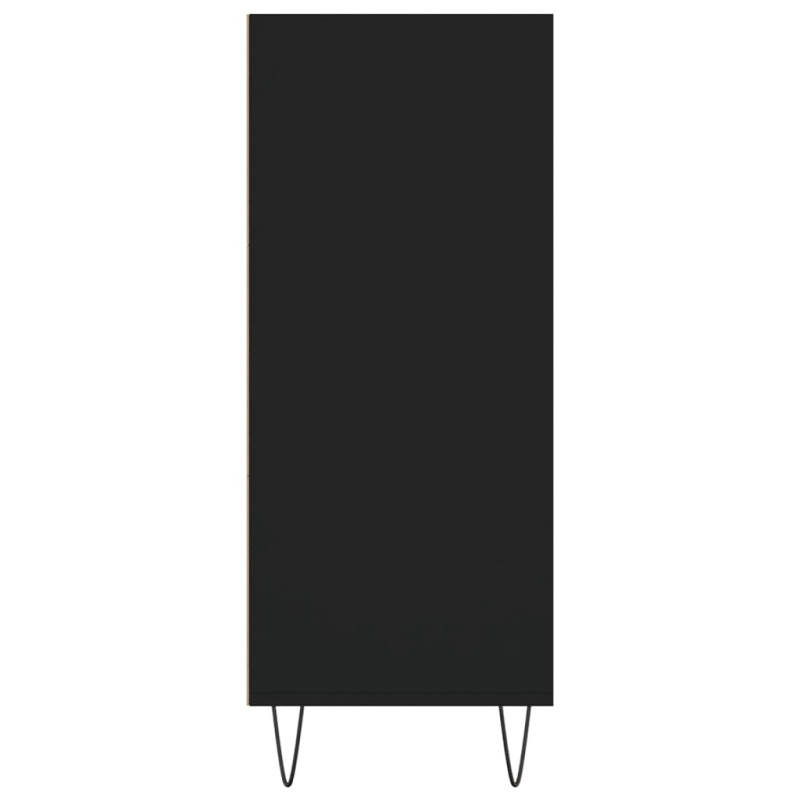 Produktbild för Högskåp svart 57x35x90 cm konstruerat trä