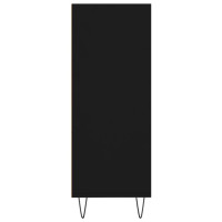 Produktbild för Bokhylla svart 69,5x32,5x90 cm konstruerat trä