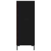 Produktbild för Bokhylla svart 69,5x32,5x90 cm konstruerat trä