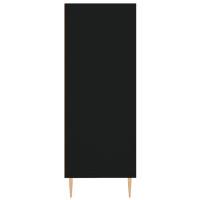 Miniatyr av produktbild för Bokhylla svart 69,5x32,5x90 cm konstruerat trä