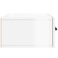 Miniatyr av produktbild för Väggmonterade sängbord 2 st vit högglans 35x35x20 cm