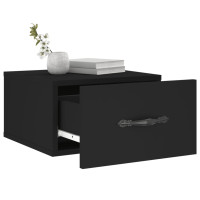 Produktbild för Väggmonterade sängbord 2 st svart 35x35x20 cm
