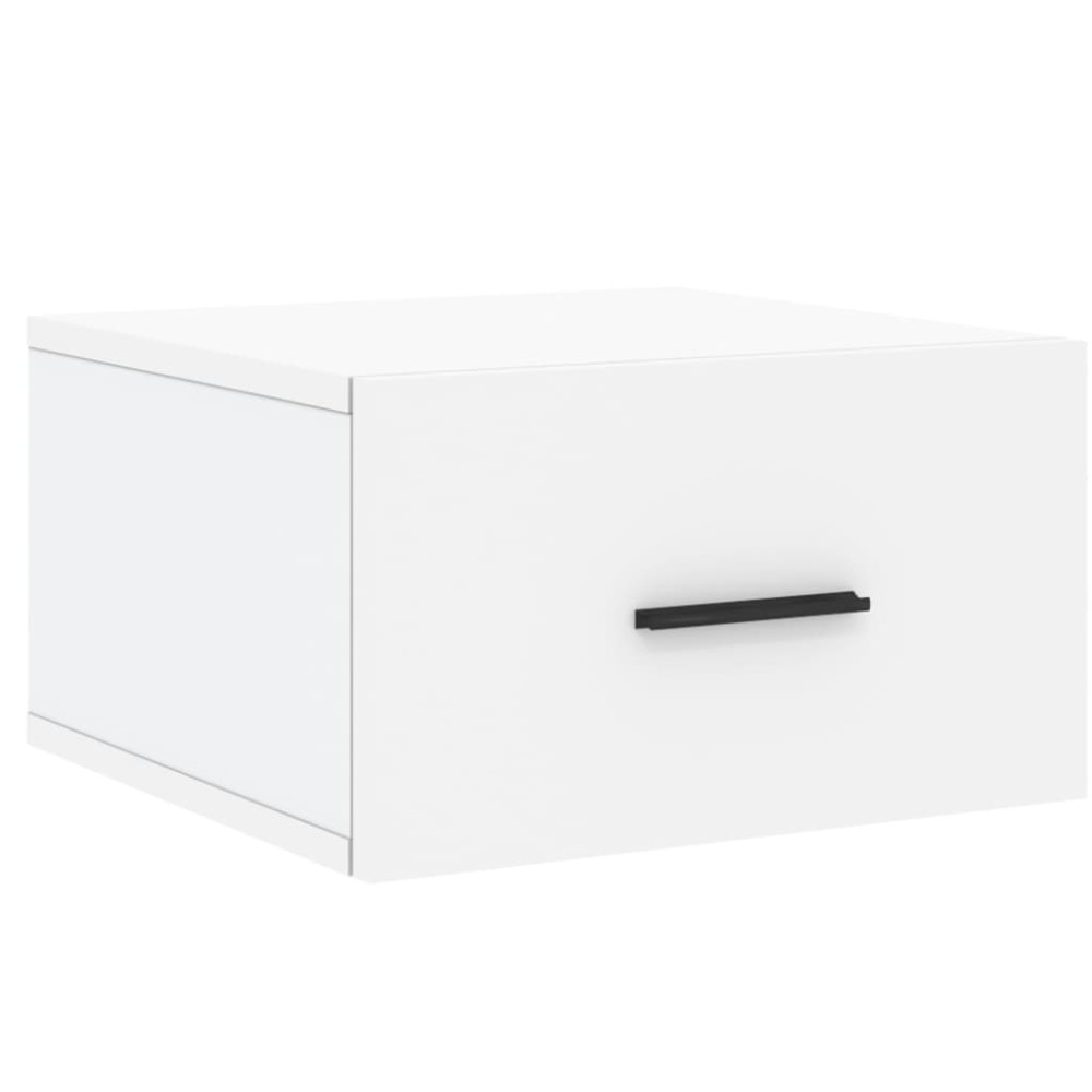 Produktbild för Väggmonterat sängbord vit 35x35x20 cm