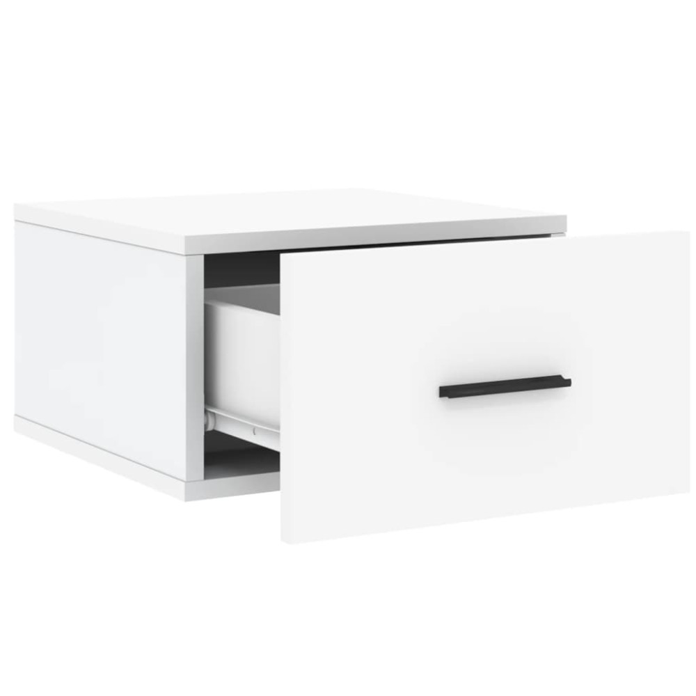 Produktbild för Väggmonterat sängbord vit 35x35x20 cm