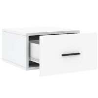 Produktbild för Väggmonterat sängbord vit 35x35x20 cm