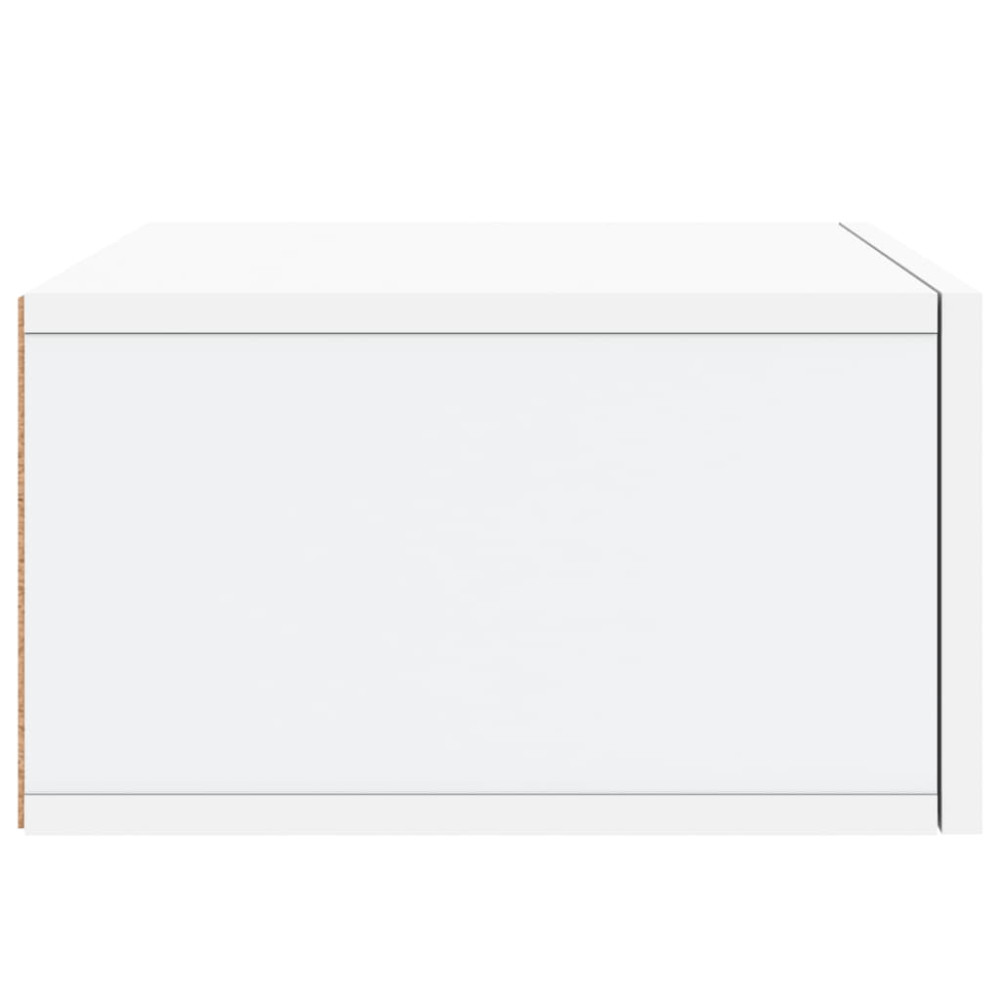 Produktbild för Väggmonterat sängbord vit 35x35x20 cm