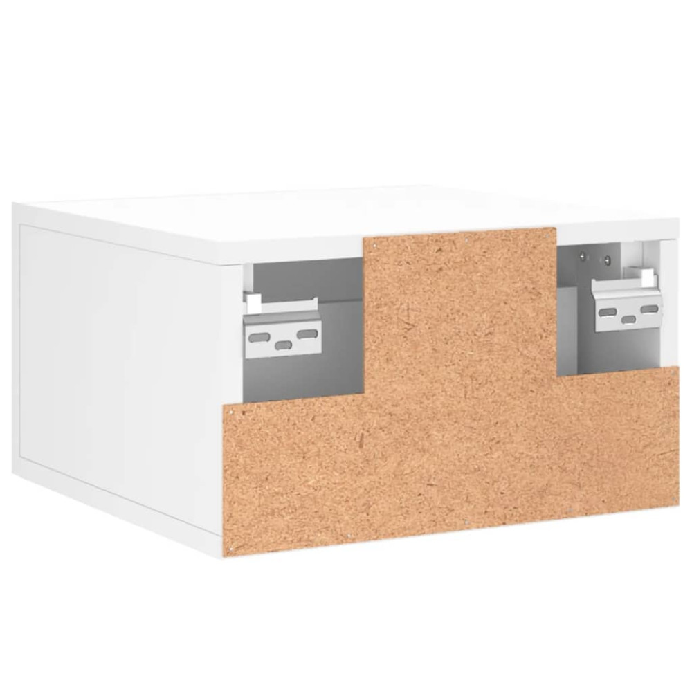 Produktbild för Väggmonterat sängbord vit 35x35x20 cm