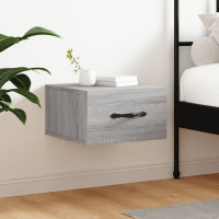 Produktbild för Väggmonterade sängbord grå sonoma 35x35x20 cm