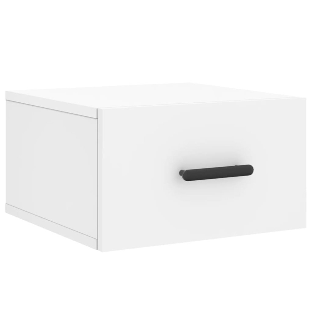 Produktbild för Väggmonterat sängbord vit 35x35x20 cm