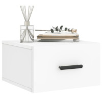 Produktbild för Väggmonterat sängbord vit 35x35x20 cm